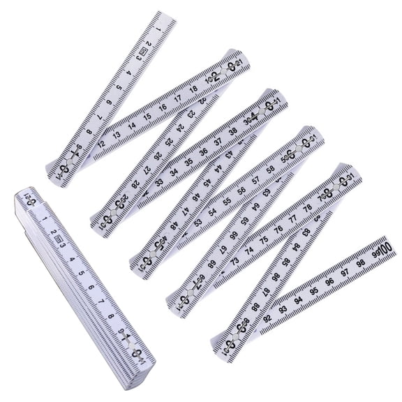 Geemin 2Pcs 1meter Foldable Measuring Stick with Clear Metric Marking Ruler Tool