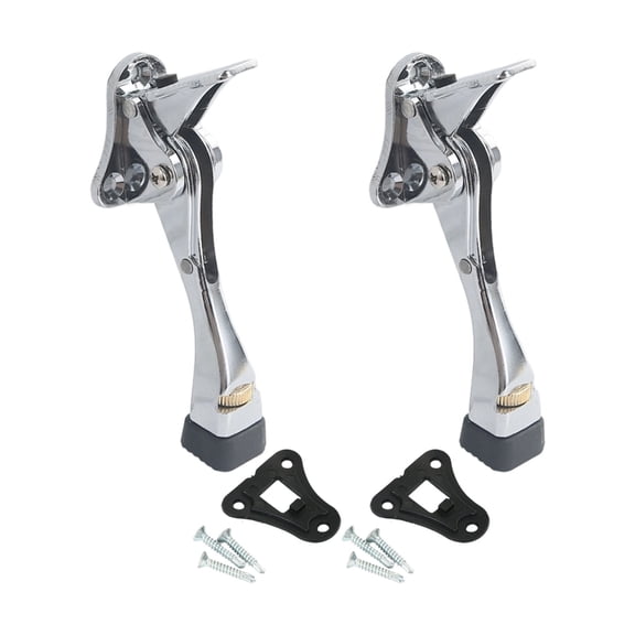 Geemin 2Pcs Easy Pedals Kick Down Door Stop Adjustable Door Holder Wall Protector