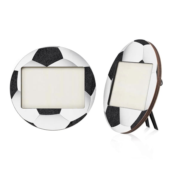 Geemin 2Pcs Sports Theme Tabletop Wood Photo Frames for Baseball Soccer Fan Home Decors