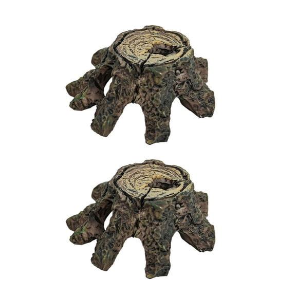 Geemin 2lots Vivarium Decoration Cave Lizards Hide Spots Snake Tanks Accessory for Lizards and Snake