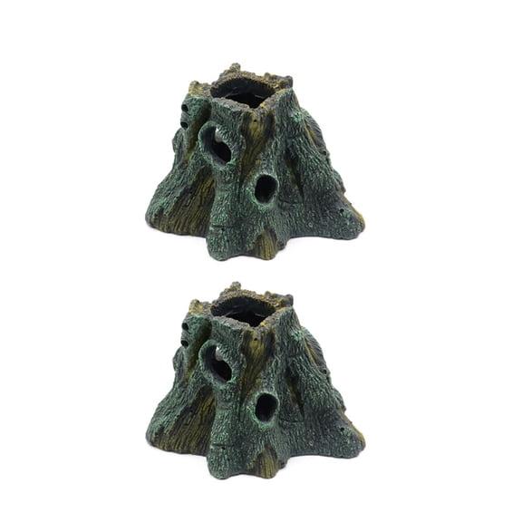 Geemin 2pcs Reptiles Hideaways Cave Shelter Hidings Turtles House Terrariums Fish Tanks
