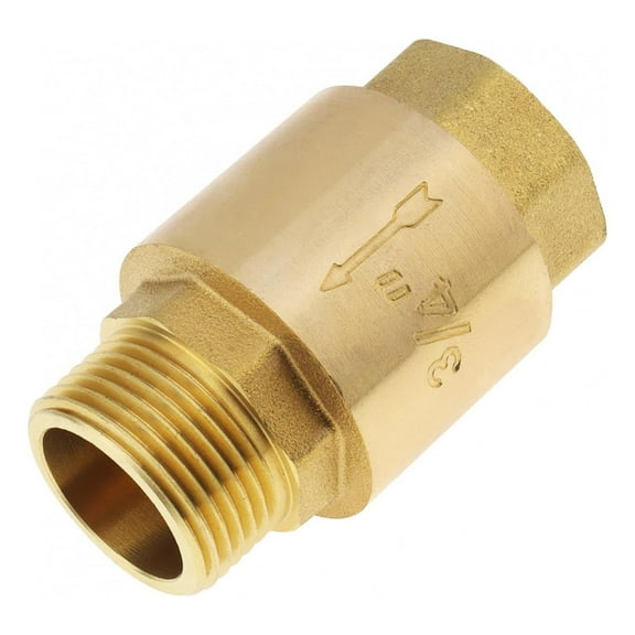 Geemin 3/4 Inch Brass Horizontal Design Valves One Direction Flows Valves for Water Tanks Resistant Brass Check Valves 3/4 Inch Backflow Preventer Valves for Home