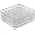thumbnail image 1 of Geemin 3 Layers Grill Stands Air Fryers Stackable Rack 304Stainless Steel Dehydrator Racks Grilling Racks for Restaurant Kitchen, 1 of 6