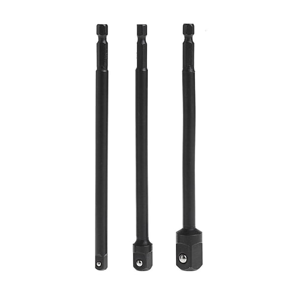 Geemin 3 Pcs Socket Adapter Set Hex Shank To 1/4 3/8 1/2 Inch Impact Driver Drill Bits