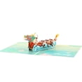 thumbnail image 1 of Geemin 3D Pop-Up Dragon Boats Greeting Card with Envelope Fathers Day Postcards Gift, 1 of 9
