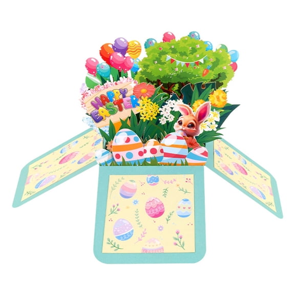 Geemin 3D Rainbows Text Wooden Panel Easter Decorative Box User Friendly Paper Craft For Tabletop Display And Gift Give