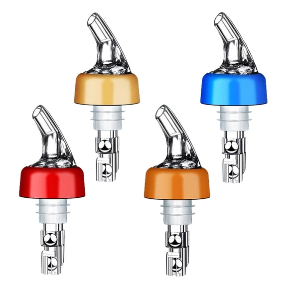 Geemin 4 Pcs Quick Shot Spirits Measure Pourer Measured Bottle Pourer Bar Accessories