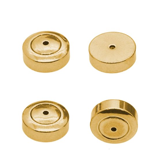 Geemin 4PCS Dics Earring Backs for Studs Heavy Earrings Earring Backs for Droopy Ears Push Pierced Stainless Steel Earring Plug