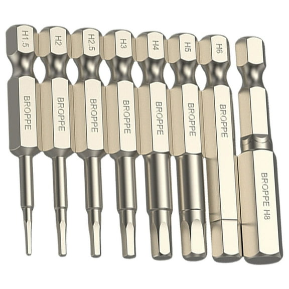 Geemin 5/6/7/8Pcs Allen Wrenches Drill Bit Set Impact Hex Head Screwdriver Bit Set 1/4inch Hex Shank Hex Bit Maintenance Tool