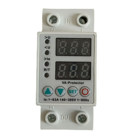 Geemin 63A Din Rail 220V Adjustable Over and Under Voltage Protective Device Protector