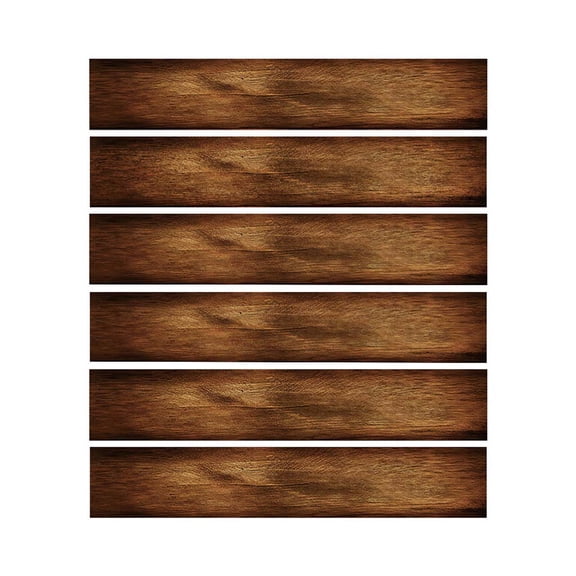 Geemin 6Pcs Wooden Grain Tile Floor Stair Sticker Mural Decals Adhesive Art Wallpaper