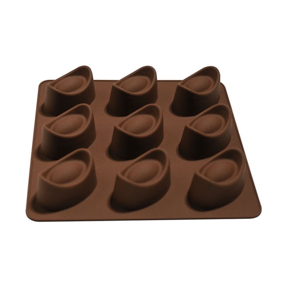 Geemin 9-Hole Chocolate Gumpaste Mould Gold Ingot Shape Silicone Molds Fondant Pudding Jelly Mold Perfect Gift for Baking Lover