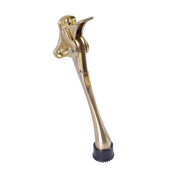 Geemin Adjustable Door Holder with Nonslip Rubber Tips Easy Pedals Kick Down Door Stop Wall Protector Zincs Alloy Doorstop