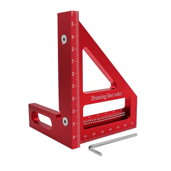 Geemin Aluminum Alloy Saddle Layout Square Gauges 45/90 Degree Angle- T Ruler Mitre
