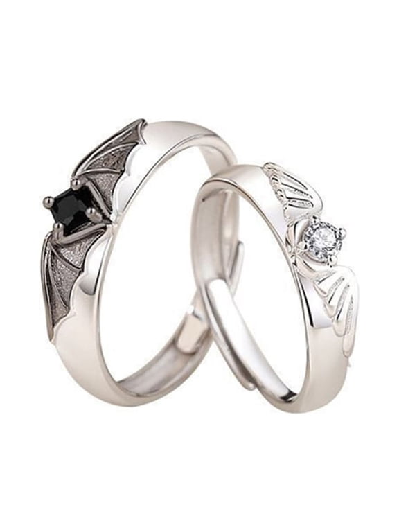 Angels and Devil Couples Rings Men and Women 1 Pair Fashion Trend Finger Ring