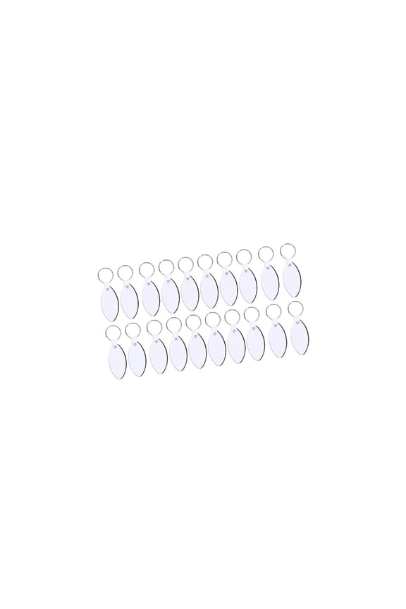 Bulk 60pcs Double Sided Heat Transfer Keychains Blanks Customizable Key Rings