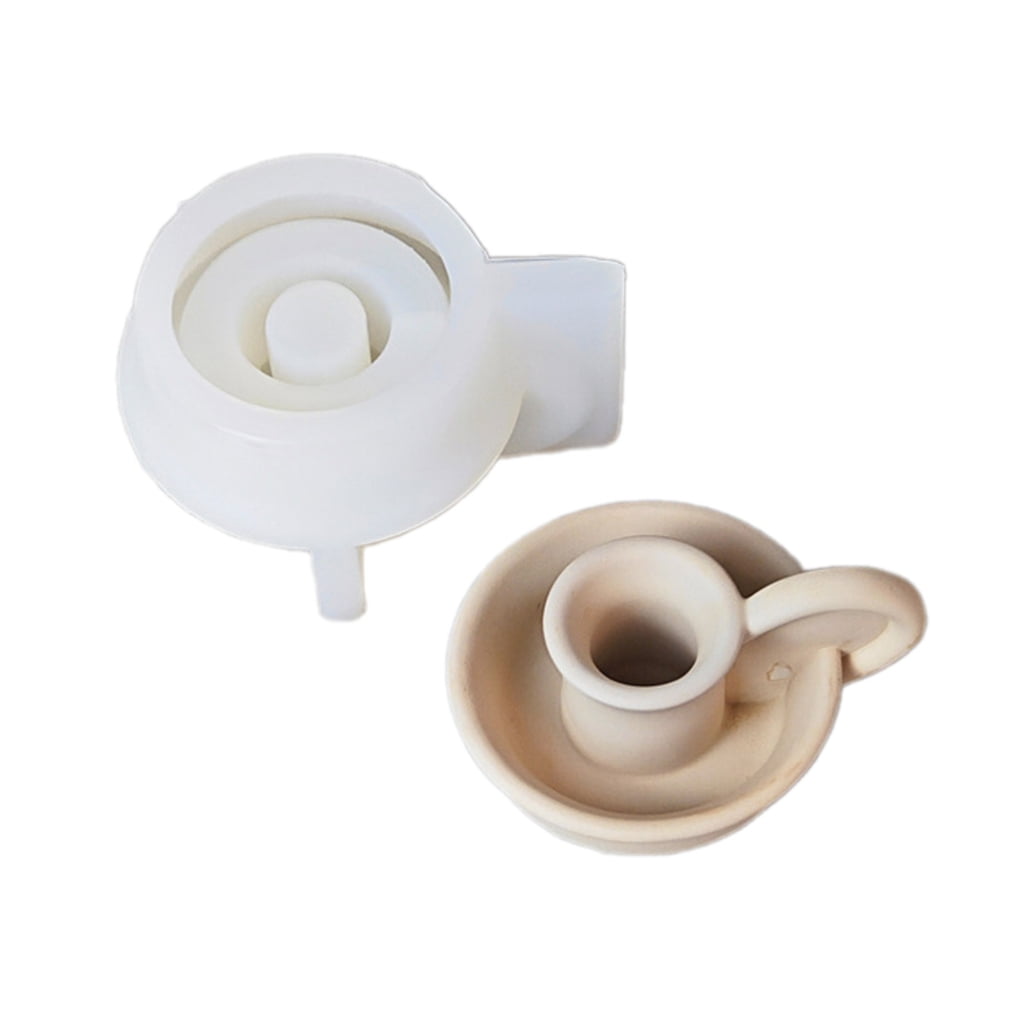 Geemin Candle Holder Mold Circular Cup Shaped Candle Stand Mould Silicone Material