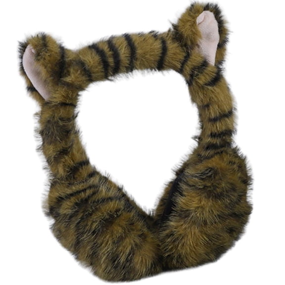 Geemin Comfortable Cats Shape Ear Covers Fleece Earmuff Portable Ear Protectors