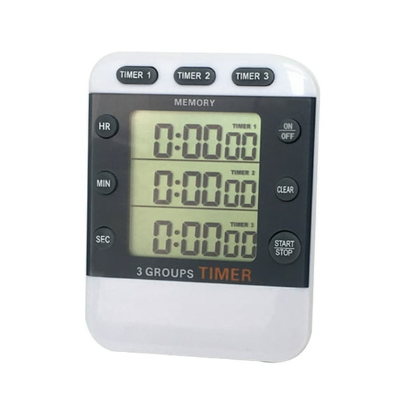 Geemin Cooking Timer Pocket Timer 3 Channel Count Up/Down Timer with Magnet Back Clip