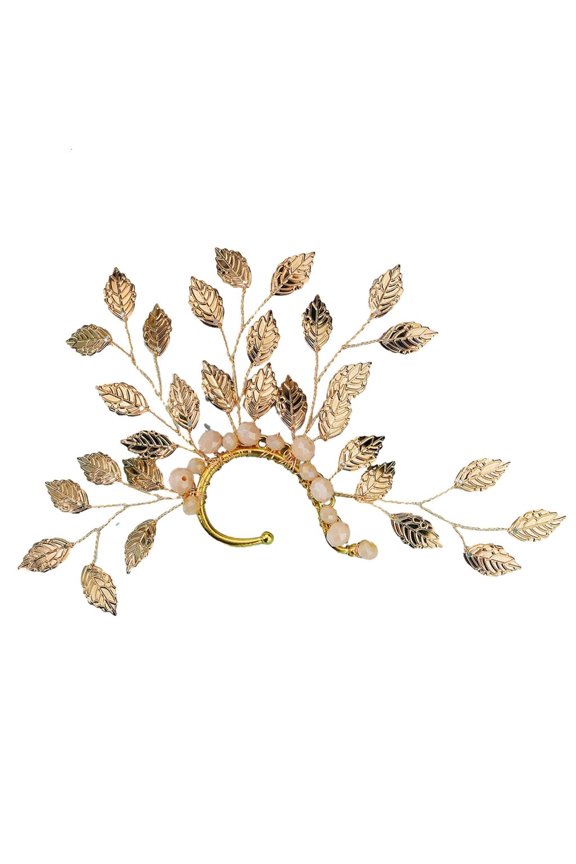 Delicate Leaf Ear Cuff Earrings Accessory Handmade Ear Clips Adornment for Women