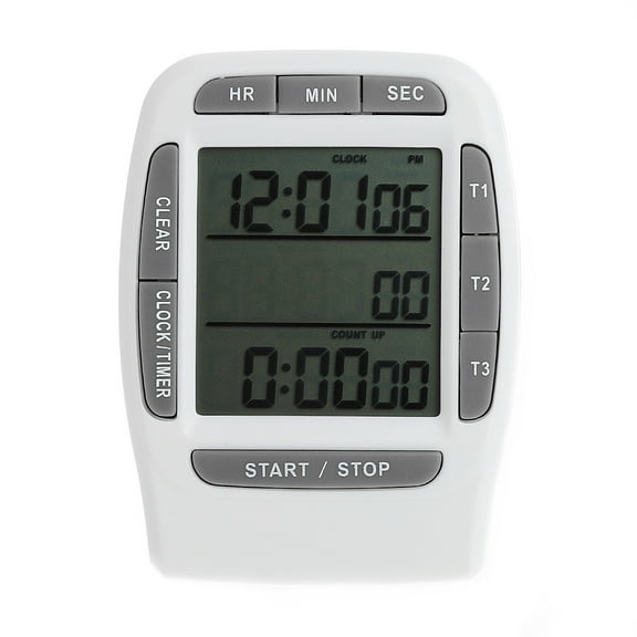 Geemin Digital LCD Multi-Channel Timer CountDown Laboratory 3 Channel Timers 99 Hours