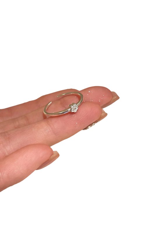 Distressed Iron Alloy Love Ring Retro Elegant Design Stackable Accessory Gift Elegant Finger Ring Gift