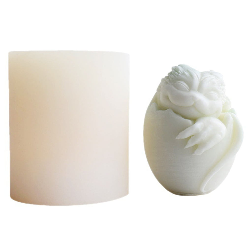 Geemin Easter Dragon Kitten Egg Epoxy Resin Silicone Mold Candle Making Polymer Mould