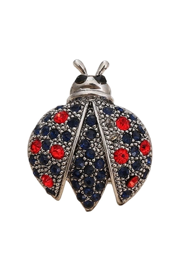 Elegant Ladybugs Brooch Pin For Women Sparkling Crystal Enamel Jewelry Accessory Gift Ideas Elegant Ladybugs Pin