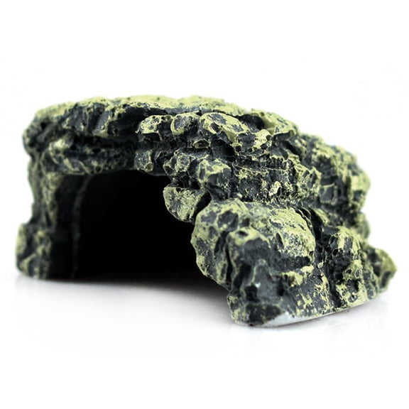 Geemin Fish Hiding Rock Cave Reptile Hide Habitat Decorations for Turtle Lizard Snake