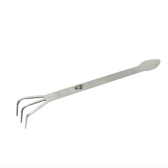 Geemin Garden Bonsai Rake Stainless Steel Ergonomic Handle Rake Portable for Patio Lawn