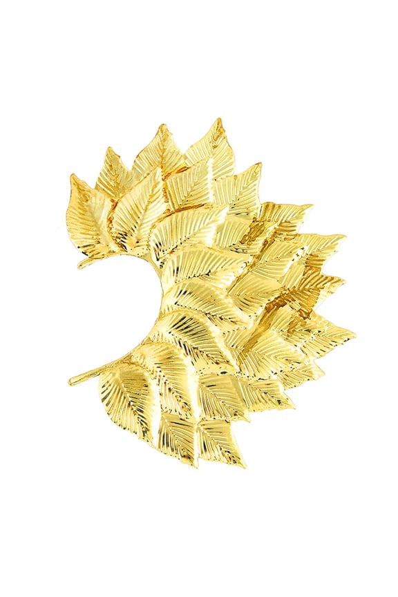 Gothic Non Piercing Ears Clip Fashion Big Leaf Earring Cuff Gold Silver Color One Side Bib Jewelry Decor for Party Prom