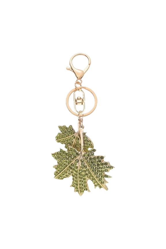 Handcrafted Double Maple Leaf Keychain Premium Metal Craftsmanship For Keyrings