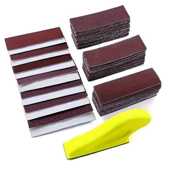 Geemin Handheld Sandpaper Finger Sander Block Sandpaper Small Sanding Tool Set of 71