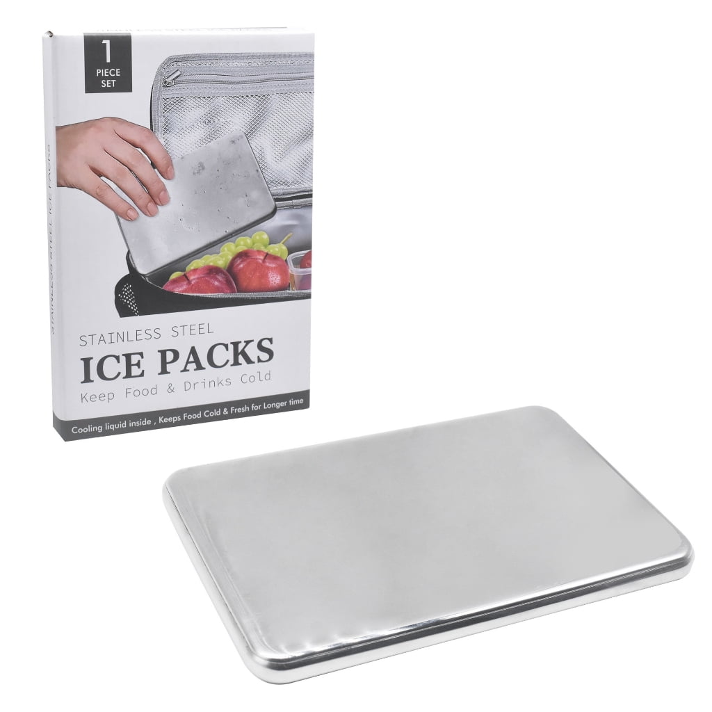 Geemin Ice Packs for Lunch Boxes Reusable Stainless Steel Ice Packs for Coolers, Camping, and Picnic Baskets Metal lunch box Ice Packs Keep Food and Drinks Fresh and Cool