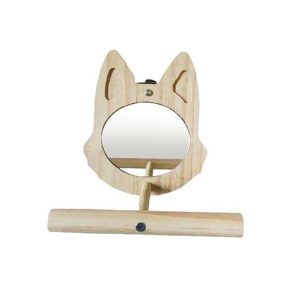 Geemin Interactive Bird Mirror with Perch Cage Toy for Parakeets Conures and Budgies