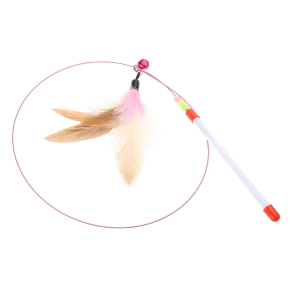 Geemin Interactive Cats Toy Funny Simulation Fish with Bell Funny Exercise for Kitten Playing Teaser Wand Cats Su