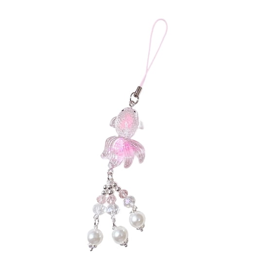Geemin Lucky Glowing Fish Acrylic Phone Charm for Mobile Phone Fashion Jewelry Present