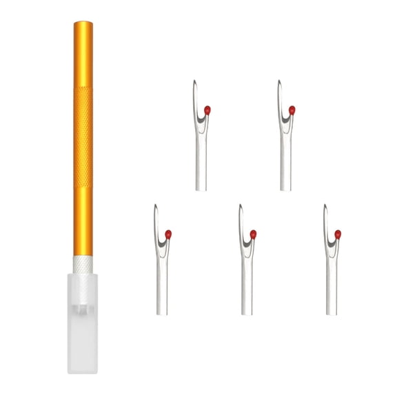 Geemin Metal Seam Rippers Thread Remover Stitching Thread Unpicker with Replacement Head Easy to Use Sewing Tool Wire Remover
