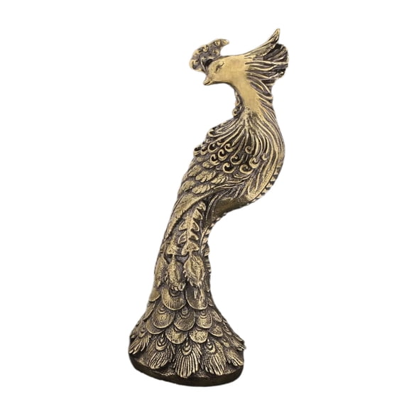 Geemin Metal Statue Shelf Decors Accent,Peacocks Decors Figurine Tabletop Decors