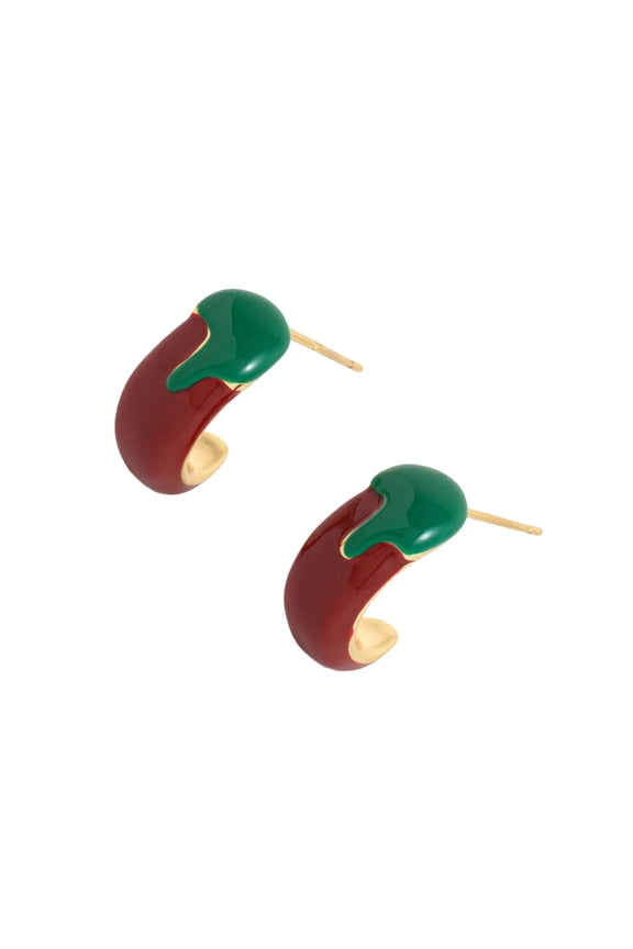 Modern Pepper Shaped Studs Earrings Stainless Steel Construction Comfortable Wear For Versatile Occasions