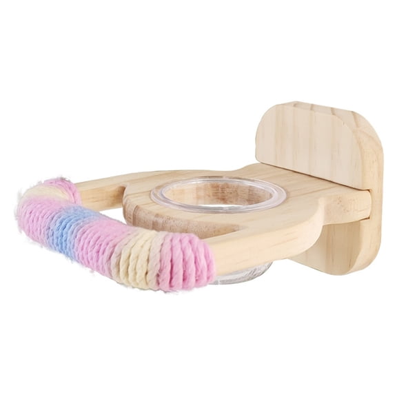 Geemin MultiFunctional Bird Perch Stand Feeding Bowl For Small Medium Sized Parrots