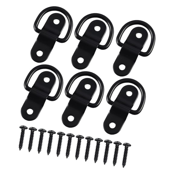 Geemin MultiPurpose Steel D Rings Lashing Eyelets With Screw For Securing Loads On Pickups Boats Trailers Garage Wall Hook