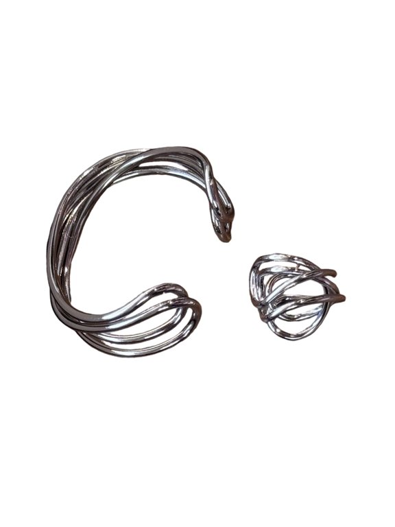 Multiple Layer Wrap Bracelet Rings Retro Designs Stackable Adjustable Jewelry