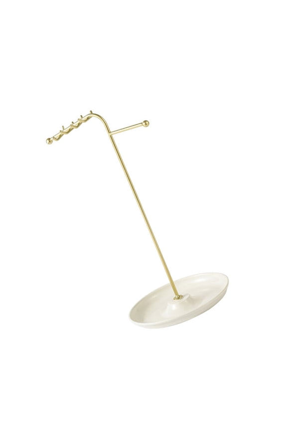 Multipurpose Metal Necklace and Bracelet Organizers Clear Jewelry Stand with Hanging Rack Home Accessory Decoration