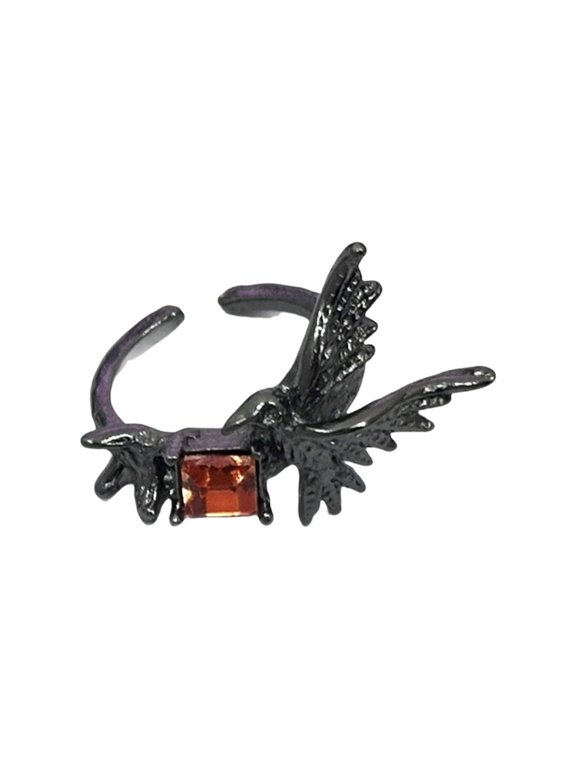 Mysterious Crow Inspired Ring Gothic Finger Jewelry Versatile Wear Accessory Fashion Gift For Birthday Anniversary