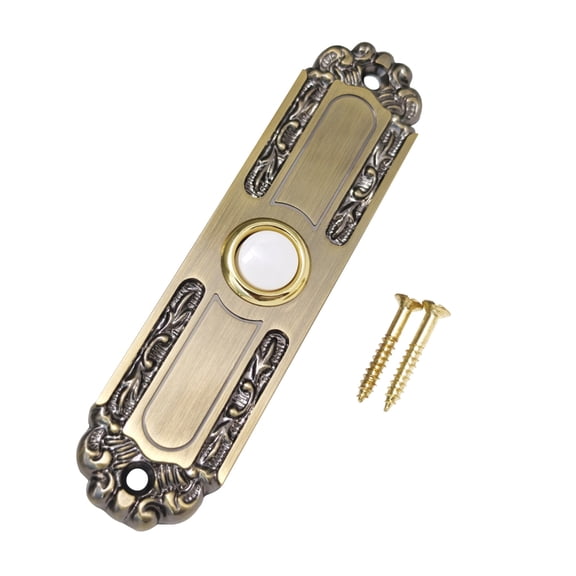 Geemin Outdoor Antique Bronze Doorbell Button LED Illuminated Oversized Weather Resistant