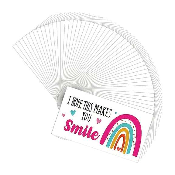 Geemin Pack Of 50 Thank You Cards for Customers Handmade Appreciation Greeting Card