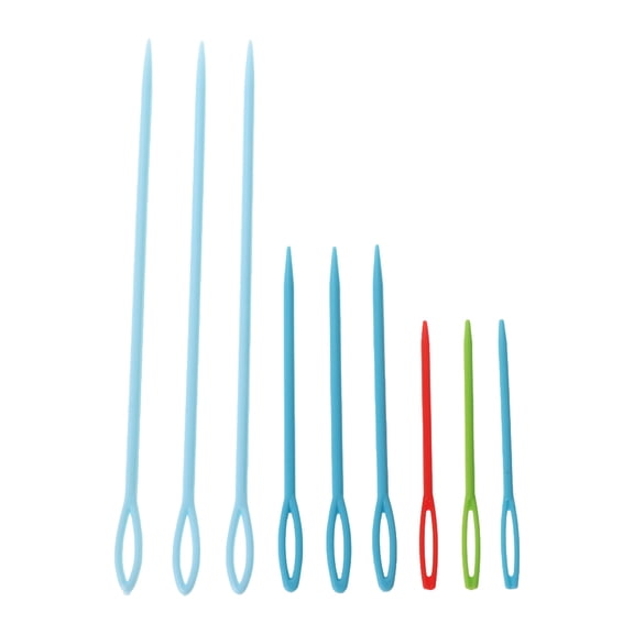 Geemin Plastic Sewing Needles Set of 9 Beginner Starter Learning Handwoven for Mother's Day Mother Projects Crafts