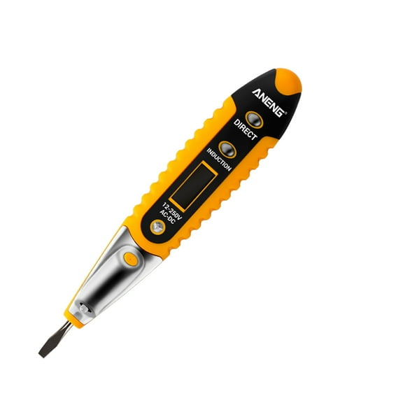 Geemin Portable Voltages Tester Pen Electrical Tool Electrical Tester LED Display 12-250V Live/Null Wire Tester Judgments