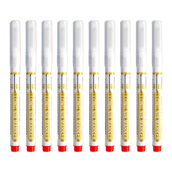 Geemin Professional Long Head Deep Hole Marker Carpenter Pens for Deep Hole Marking